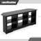 Costway 58" TV Stand with 6 Open Storage Shelves Shelf for 18 inch Fireplace(not included) Black/Grey